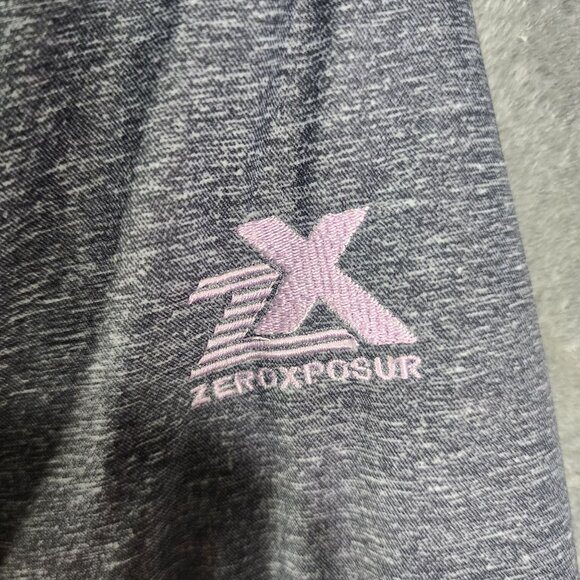 Womens Gray & Pink Zeroxposur Hooded Coat Jacket Full Zip Double layer Size L - Picture 5 of 13